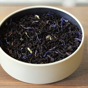 English earl grey blue flower