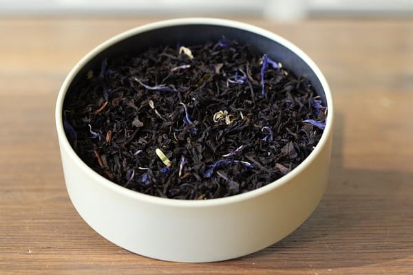 English earl grey blue flower